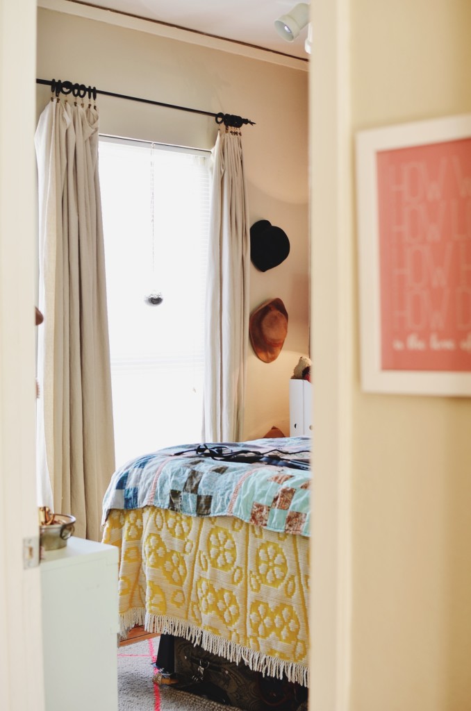 Peek into the bedroom from the hall.