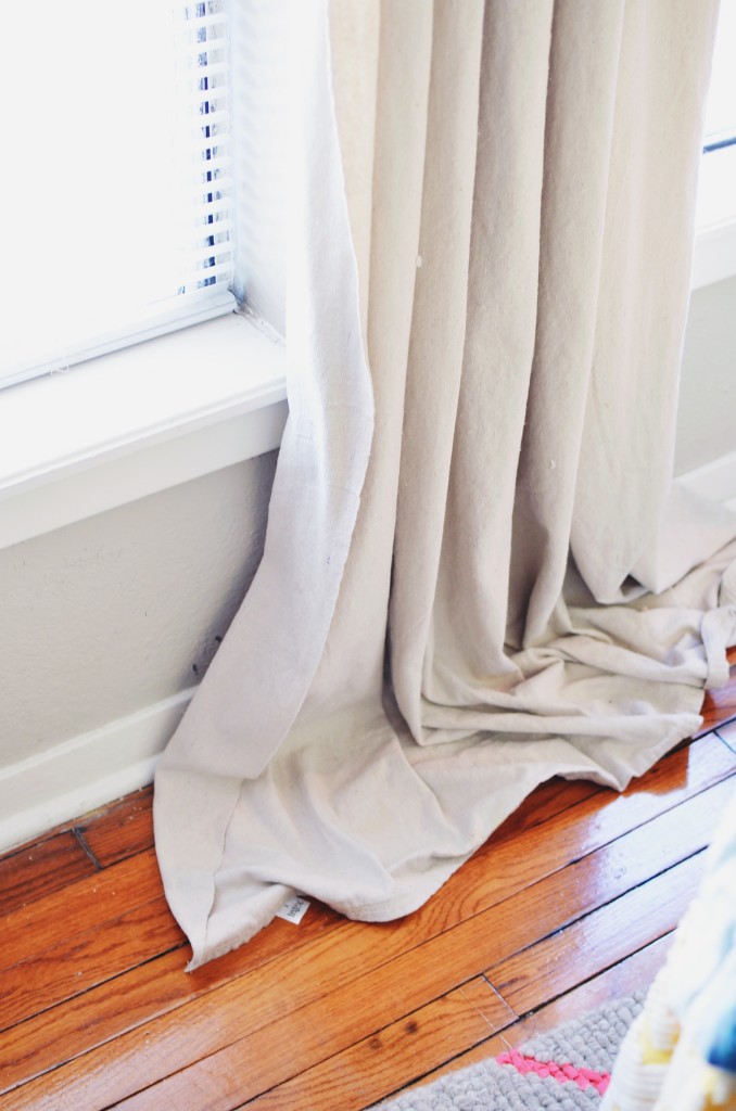 Dropcloth curtains!