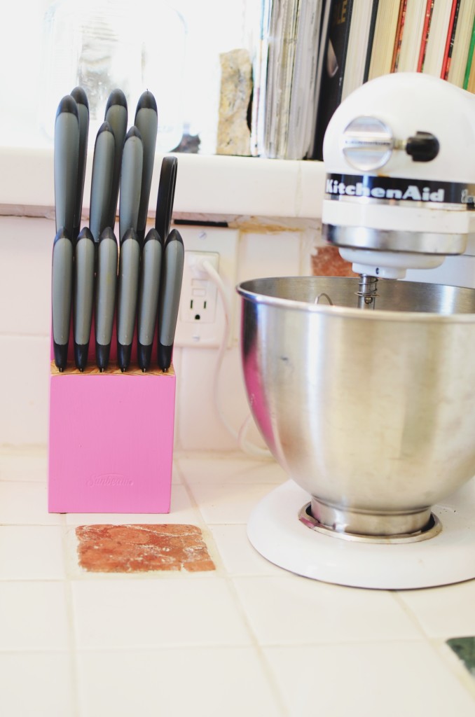 Pink knife block!